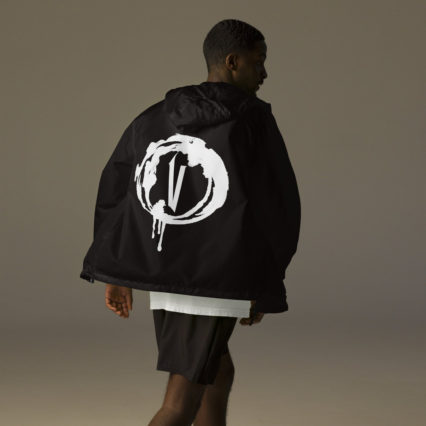 Unisex drip zip up windbreaker